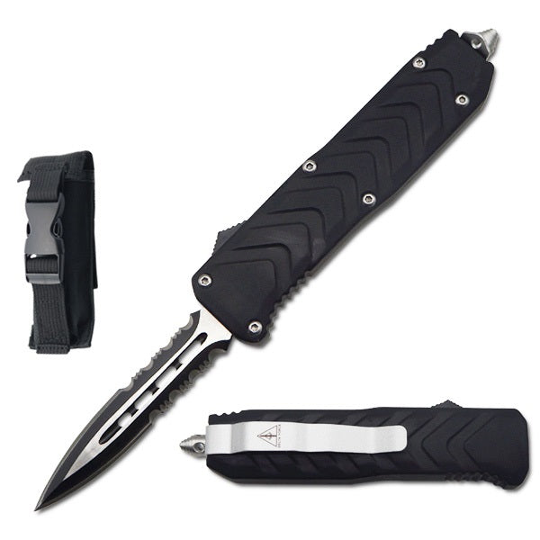 7" Dynamic Beam Automatic Out the Front Serrate Blade Knife - TOPHATTER'S ARMORY DEALS Collectible Weapons - Tophatter Daily Deals