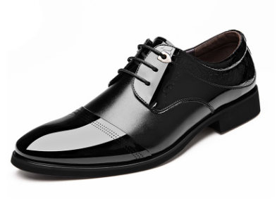 2021 spring new men's shoes business dress shoes fashion lace men's shoes shoes shoes Black Men's casual dress shoes - Tophatter Daily Deals