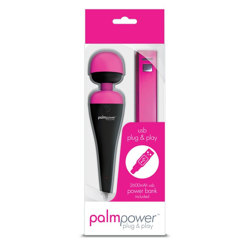 PalmPower Massage Wand Plug and Play with Power Bank > Sex Toys > Massage Wands - Tophatter Daily Deals