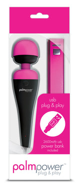 PalmPower Massage Wand Plug and Play with Power Bank > Sex Toys > Massage Wands - Tophatter Daily Deals