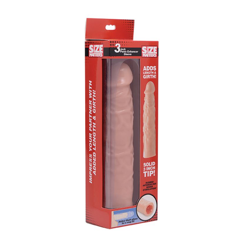 3in Flesh Penis Enhancer Sleeve for Extra Length and Girth > Sex Toys For Men > Penis Sleeves - Tophatter Daily Deals