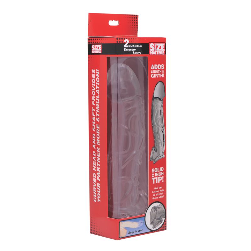 Size Matters 2 Inch Clear Penis Extender Sleeve > Sex Toys For Men > Penis Sleeves - Tophatter Daily Deals