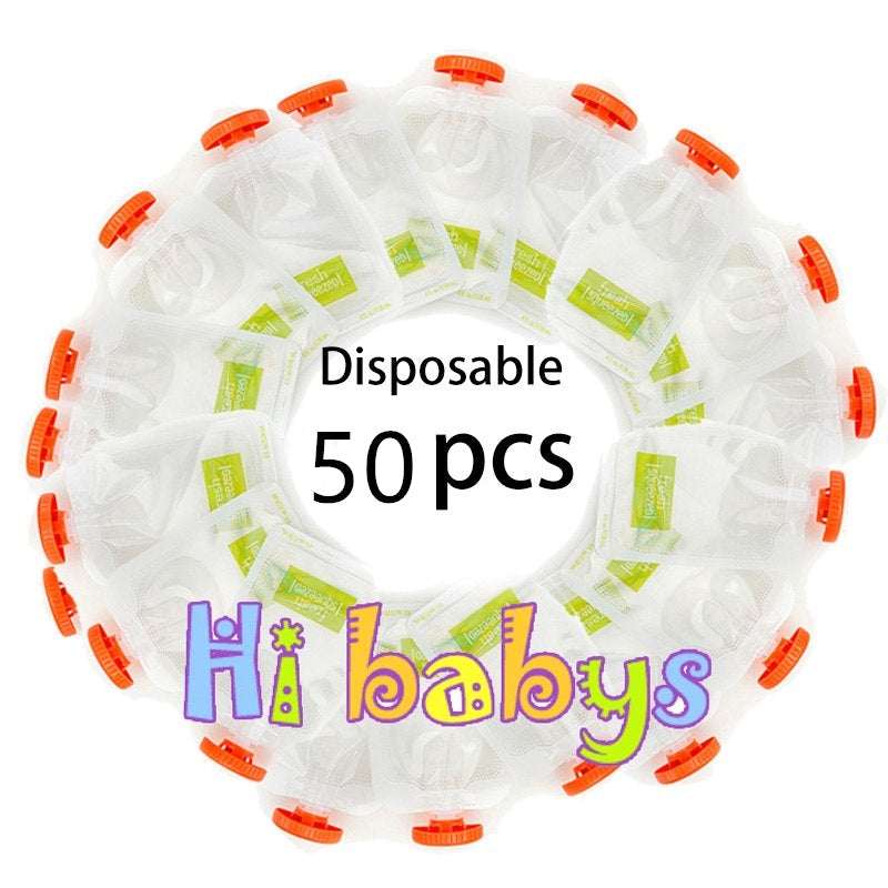 Baby Food Maker Squeeze Food Station Organic Food For Newborn Fruit Container Storage 50 pouches 0 - Tophatter Daily Deals