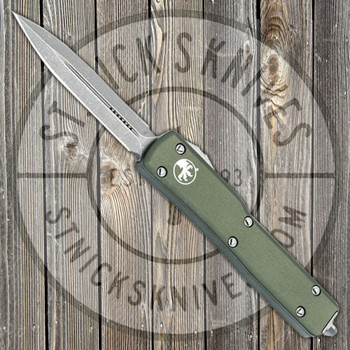 Micrtoech UTX-70 - Double Edge - OD Green Chassis - 147-10APOD Automatic Knives - Tophatter Daily Deals