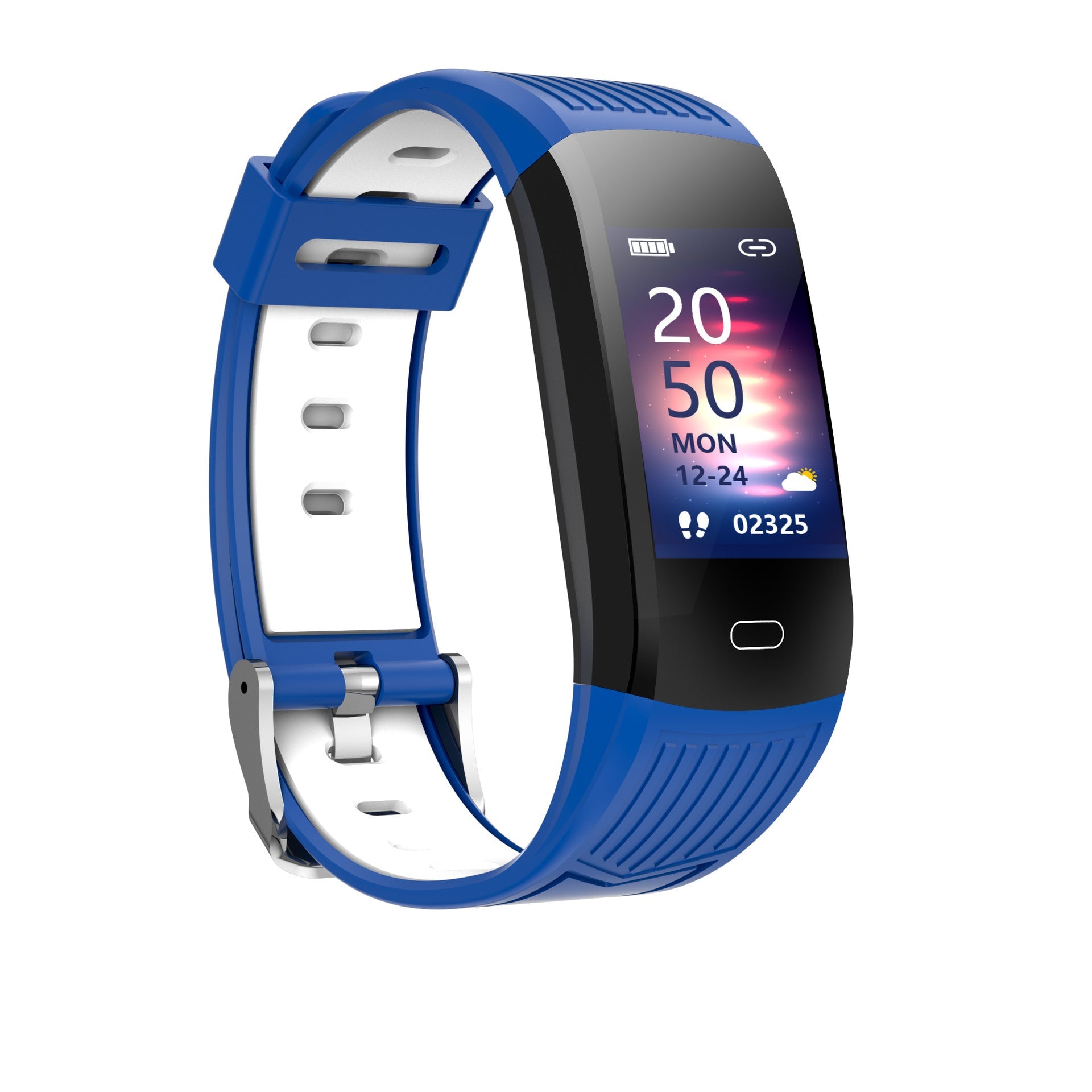 Bluetooth Smart Sports Bracelet Color Screen Electronic Watch Blue 0 - Tophatter Daily Deals