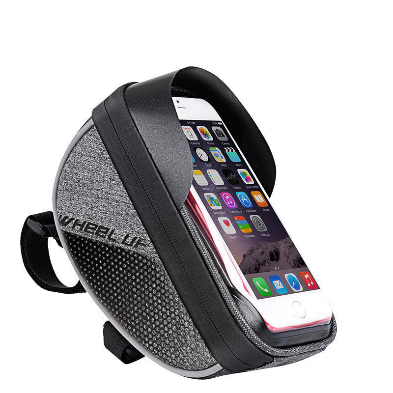Bicycle Bag, Touch Screen Phone Bag, Mountain Bike Front Beam Bag, Cycling Bag, Handlebar Bag Dynamic black 0 - Tophatter Daily Deals