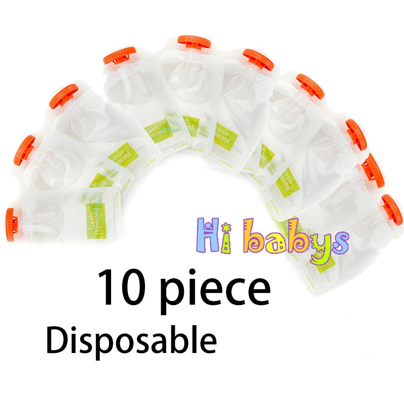 Baby Food Maker Squeeze Food Station Organic Food For Newborn Fruit Container Storage 10pcs 0 - Tophatter Daily Deals