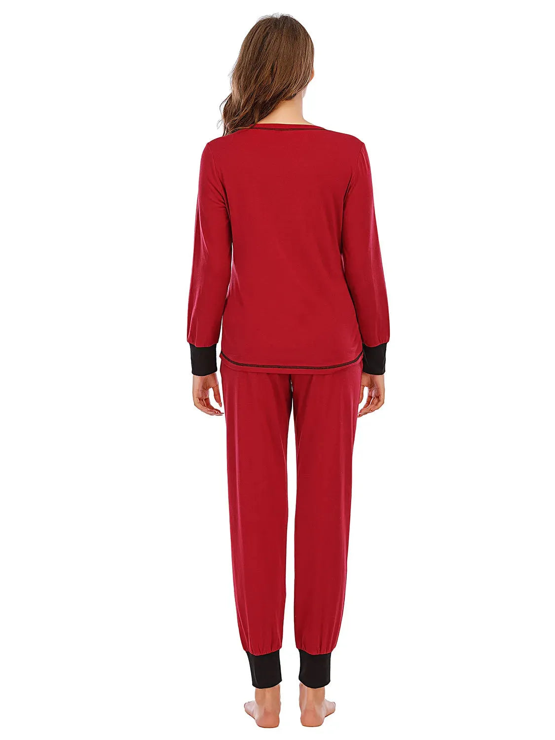 Round Neck Top and Pants Lounge Set Loungewear Sets - Tophatter Daily Deals