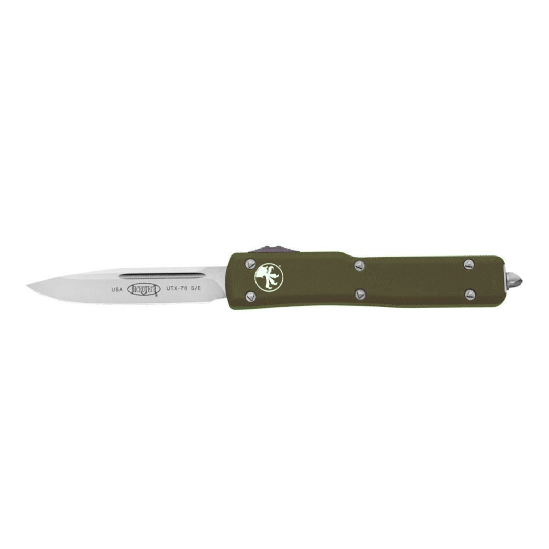 Micrtoech UTX-70 - Single Edge - OD Green Chassis - 148-10OD Automatic Knives - Tophatter Daily Deals