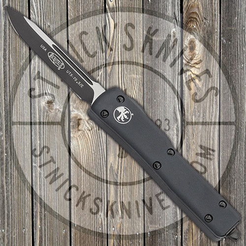 Microtech - UTX-70 - S/E - Black Blade - Black Hardware - Black Tactical Chassis - 148-1T Automatic Knives - Tophatter Daily Deals
