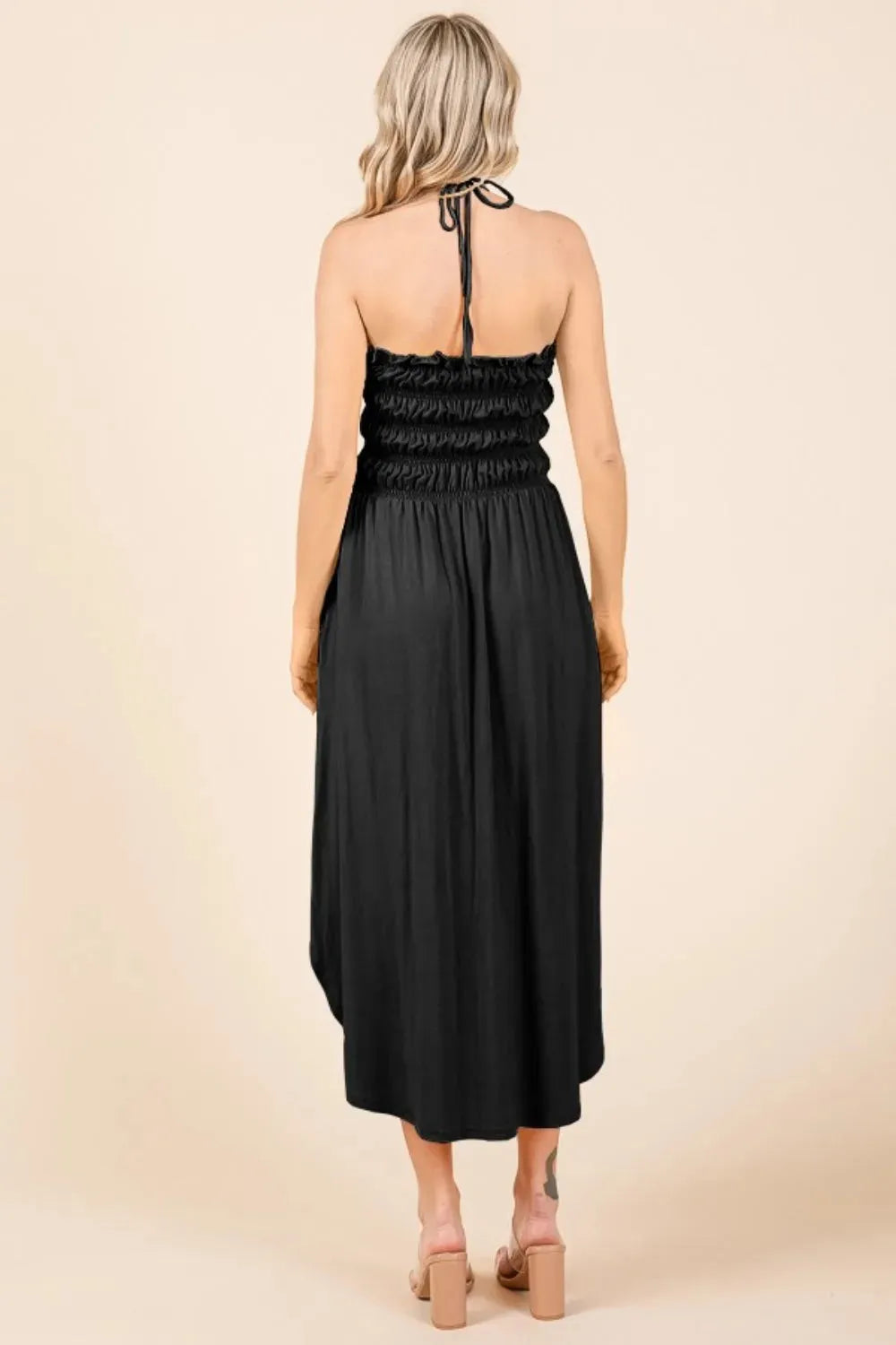 Culture Code Tie Back Shirring Dress with Pockets Casual Dresses - Tophatter Daily Deals