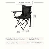 Camping Chair with Portable Steel Frame Outdoor Recreation > Camping > Camp Furniture - Tophatter Daily Deals