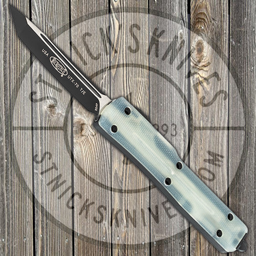 Microtech - UTX-70 - T/E - Automatic - Signature Series - Jade G10 and Black Aluminum Chassis - Black Blade - 149-1GTJGS Automatic Knives - Tophatter Daily Deals