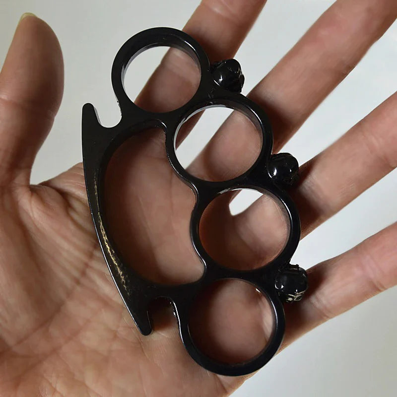 HEAD DESIGN 4 FINGER KNUCKLE DUSTER - Tophatter's Army Deals SELF DEFENSE - Tophatter Daily Deals