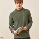 Oversized Men’s Sweater - Mock Neck, Ribbed Knit, Layering 3D Changing Face Moving Picture Frame - Tophatter Daily Deals