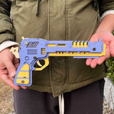 Battle Wolf 3D Gun Puzzle Wooden Rubber Band Gun Model Kit - Tophatter Daily Deals