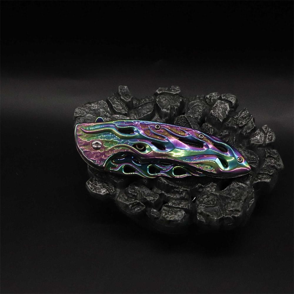 Fantastic Flame Shape Folding Knife - Tophatter Daily Deals