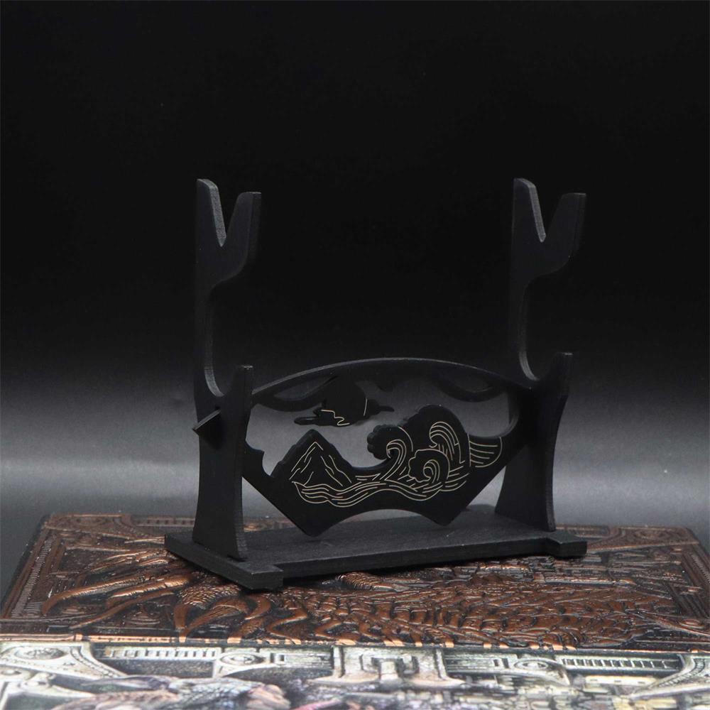 2-Layer Wooden Landscape Pattern Weapon Display Holder - Tophatter Daily Deals