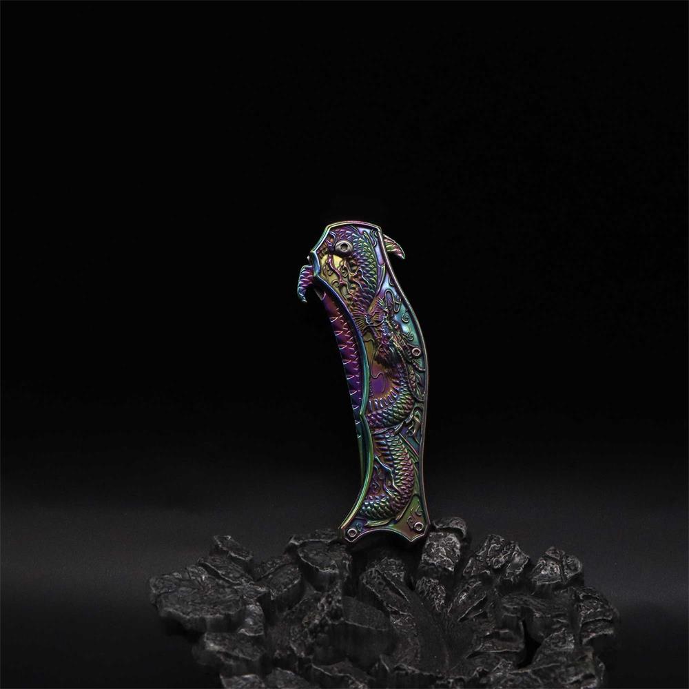 Chinese Dragon Totem Folding Knife - Tophatter Daily Deals