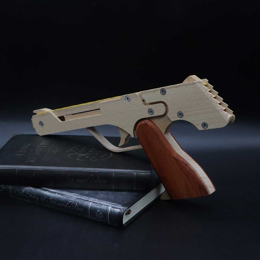 Wooden Assembled Flying Eagle Solid Wood Pistol - Tophatter Daily Deals