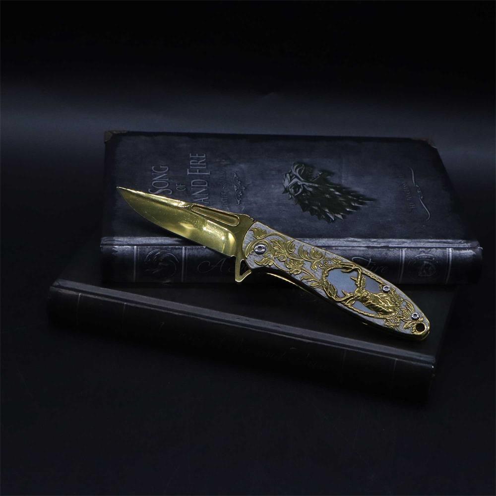 Fantastic Reindeer in the Mirror Folding Knife - Tophatter Daily Deals