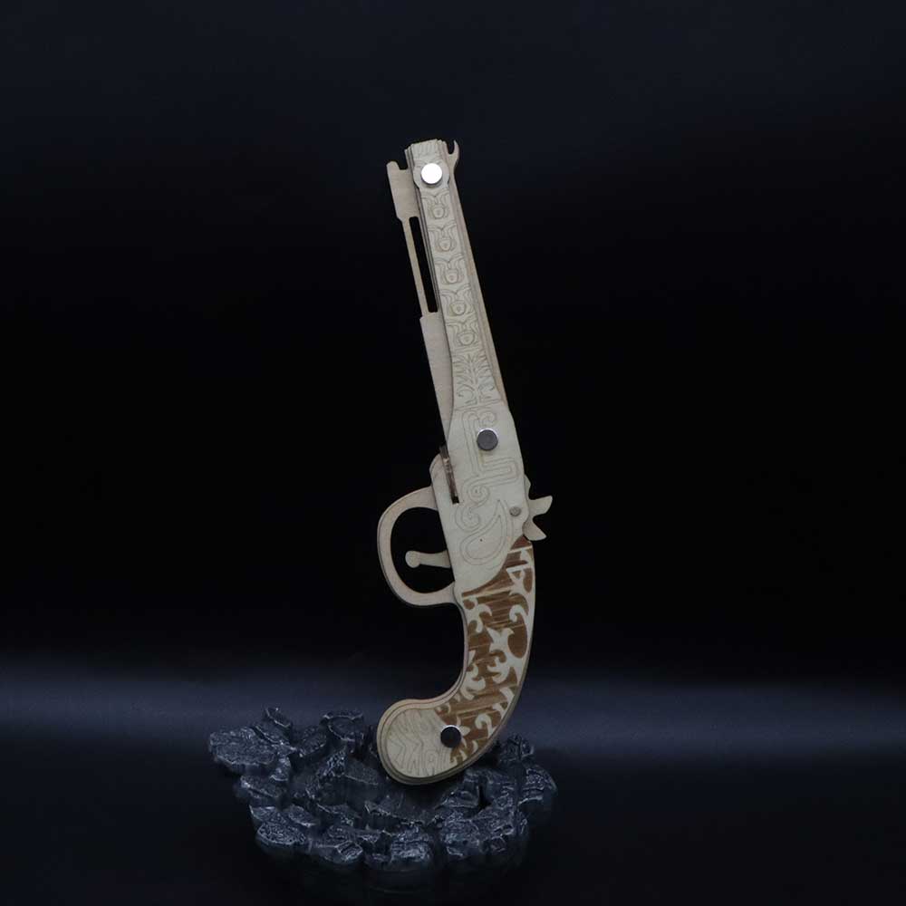 Assembled Firelock Wooden Rubber Band Gun Model Kit - Tophatter Daily Deals