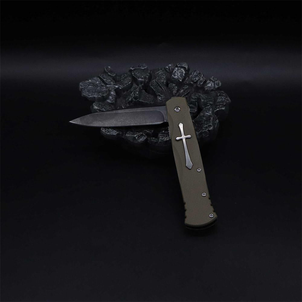 Cross Knife Christian Folding Knife - Tophatter Daily Deals