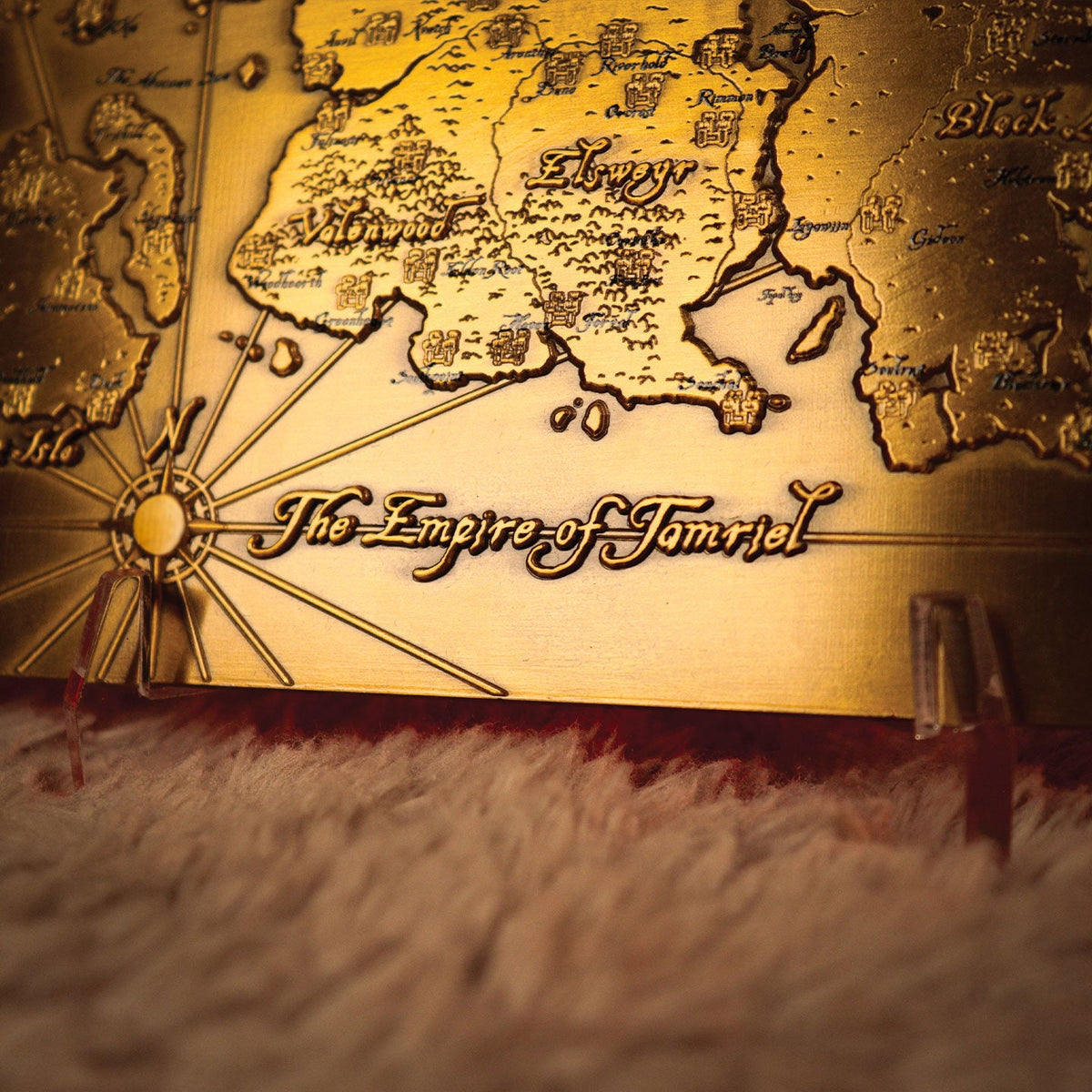 The Elder Scrolls – Limited Edition Metal Map of Tamriel Collectible - Tophatter Daily Deals