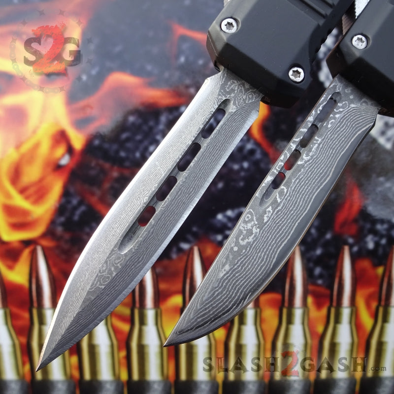 S2G Tactical Small 7" OTF Bullet HK Automatic Knife - Double Edge Damascus Knife-OTF - Tophatter Daily Deals
