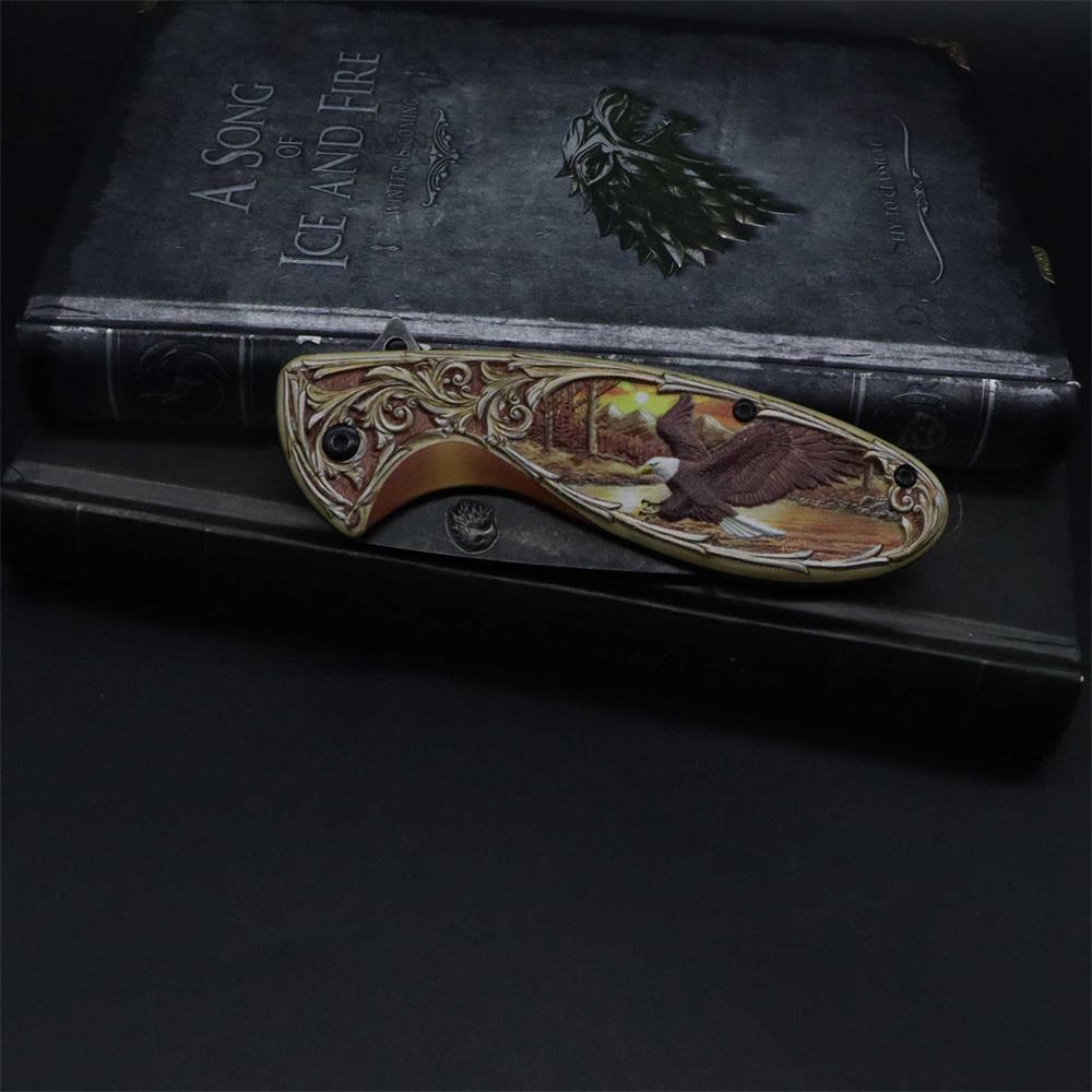 3D Sculpture Eagle Relief Folding Knife - Tophatter Daily Deals