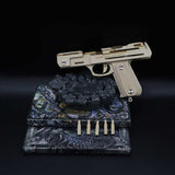 Solid Wooden Rubber Band Pistol With Functional Clip - Tophatter Daily Deals