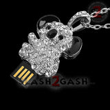 Cute Crystal Koala Necklace USB Flash Drive 2.0 16gb gold/silver USB Flash Drive - Tophatter Daily Deals