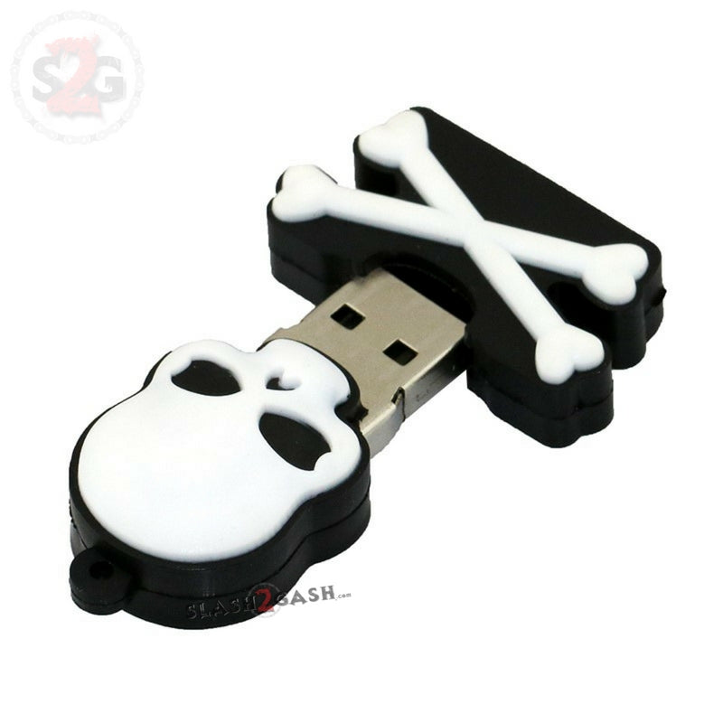 Skull & Crossbones USB Flash Drive 2.0 Rubber Memory Stick 16gb / 32gb 32GB 2.0 Double the storage for $5 more! USB Flash Drive - Tophatter Daily Deals