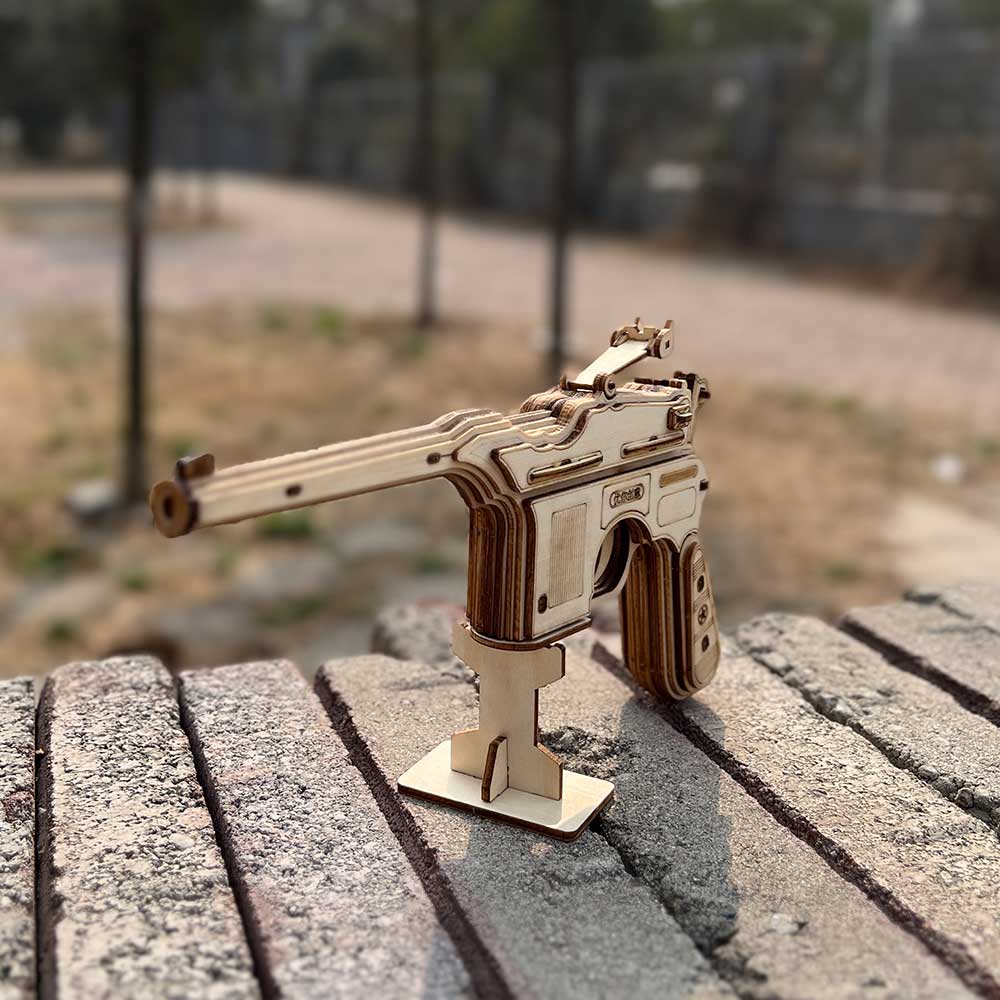Mauser Military Pistol Wooden Model Pistol 3D Puzzle - Tophatter Daily Deals