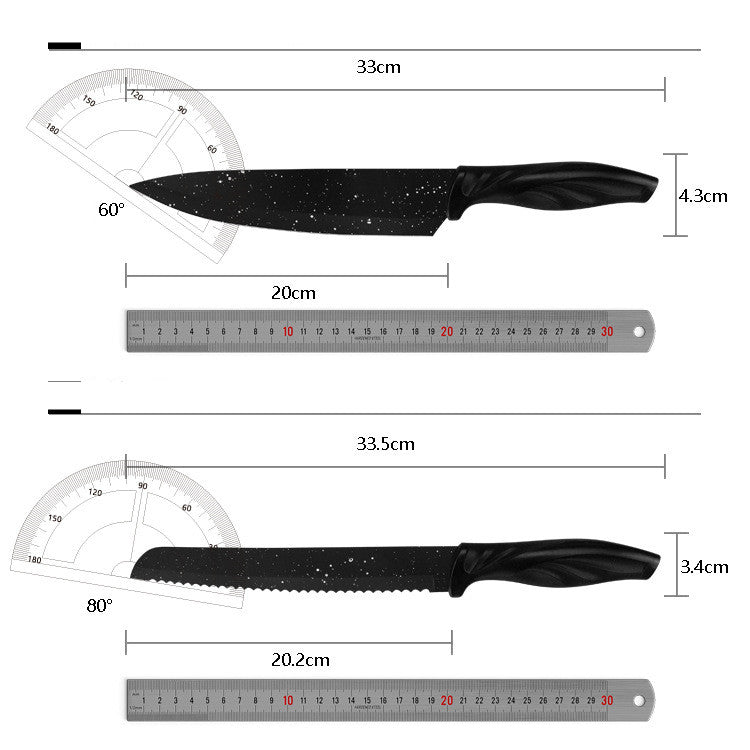 A Full Set Of Kitchen Knives 17 Stainless Steel Knives 0 - Tophatter Daily Deals