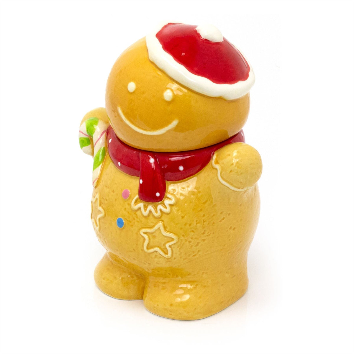 Christmas Gingerbread Storage Jar Ceramic Gingerbread Cookie Jar Biscuit Barrel - Boy Jar - Tophatter Daily Deals