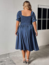 Plus Size Ruched Sweetheart Neck Dress Casual Dresses - Tophatter Daily Deals