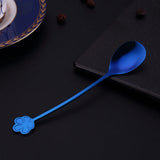 304 Stainless Steel Spoon Gold Plated Dessert Spoon Coffee Stir Spoon Stainless Steel Ice Bar Spoon Blue 0 - Tophatter Daily Deals