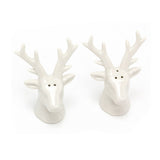 Ceramic Reindeer Salt & Pepper Set | 2 Piece Christmas Salt and Pepper Pots Salt and Pepper Shakers - Tophatter Daily Deals