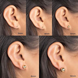 14k Gold Ball Stud Earrings, High Polish Finish Ball Studs Earrings - Tophatter Daily Deals