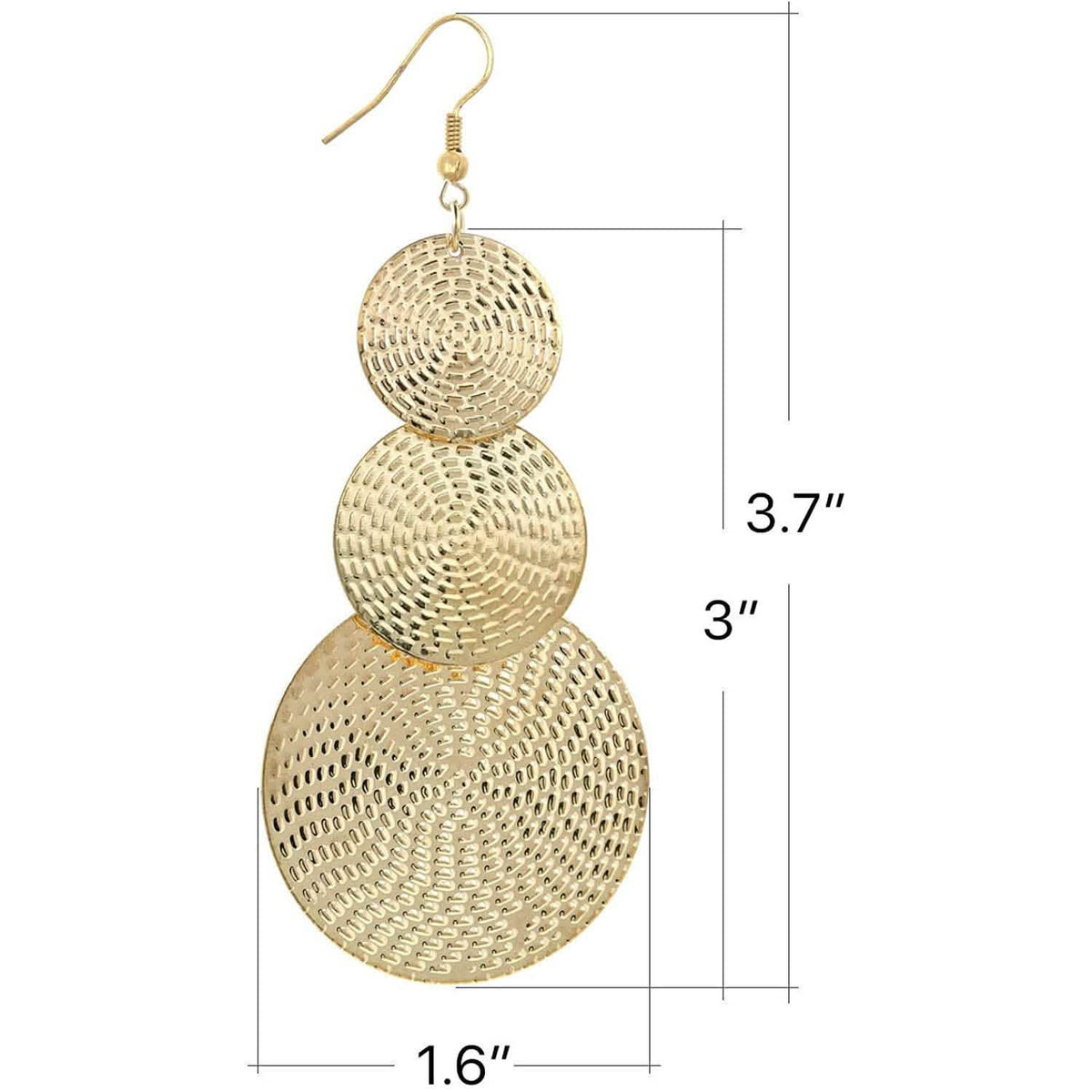 14K Gold Drop Dangle Earrings Earrings - Tophatter Daily Deals
