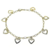 14k Gold Fill Heart Anklet Bracelets - Tophatter Daily Deals