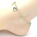 14k Gold Fill Heart Anklet Bracelets - Tophatter Daily Deals
