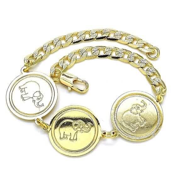 14k Gold Filled High Polish Finsh Cuban Curb Coin Bracelet Bracelets - Tophatter Daily Deals