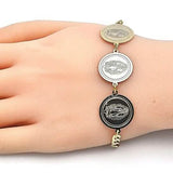 14k Gold Filled High Polish Finsh Cuban Curb Coin Bracelet Bracelets - Tophatter Daily Deals
