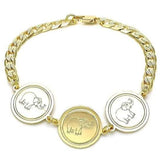 14k Gold Filled High Polish Finsh Cuban Curb Coin Bracelet Elephant Bracelets - Tophatter Daily Deals