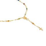 14K Gold Multicolor Virgin Mary Necklace Necklaces - Tophatter Daily Deals