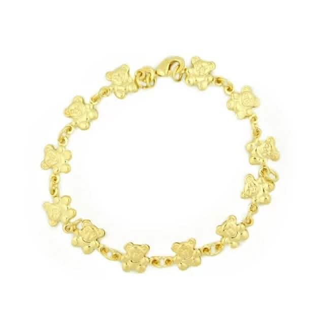 14k Gold Teddy Bracelet 7.5 " Bracelets - Tophatter Daily Deals