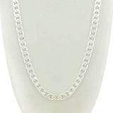 14k White Gold Filled Cuban Link Chain 24" Necklaces - Tophatter Daily Deals