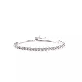 14K White Gold Tennis Bracelets with Crystals from Swarovski Adjustable Bracelets - Tophatter Daily Deals